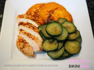 Baked Chicken with Sweet Potato & Zucchini